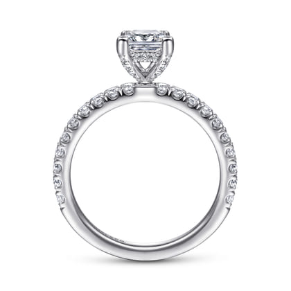 Amira - 14K White Gold Princess Cut Diamond Engagement Ring