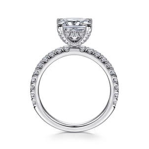 Amira - 14K White Gold Princess Cut Diamond Engagement Ring