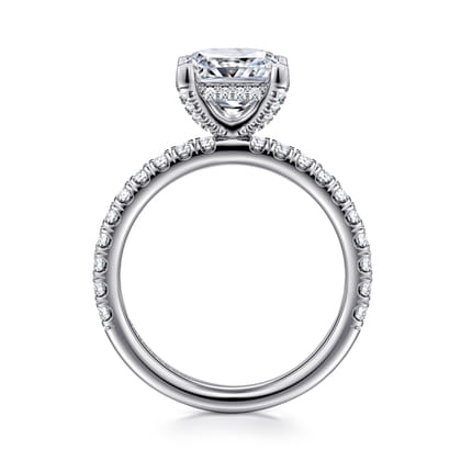 Amira - 14K White Gold Princess Cut Diamond Engagement Ring