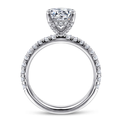 Amira - 14K White Gold Round Diamond Engagement Ring