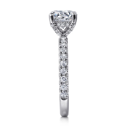 Amira - 14K White Gold Round Diamond Engagement Ring
