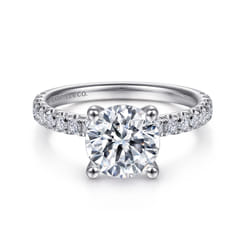 Amira - 14K White Gold Round Diamond Engagement Ring