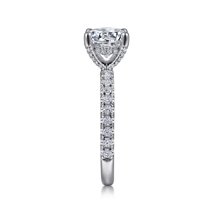 Amira - 14K White Gold Round Diamond Engagement Ring