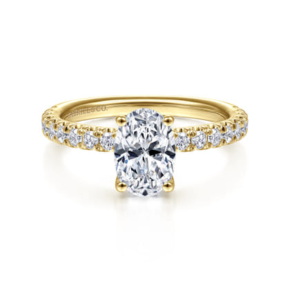 Amira - 14K Yellow Gold Oval Diamond Engagement Ring