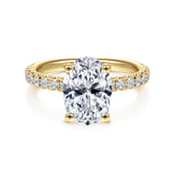 Amira - 14K Yellow Gold Oval Diamond Engagement Ring