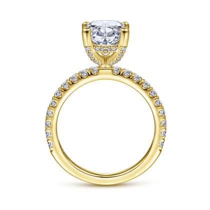 Amira - 14K Yellow Gold Oval Diamond Engagement Ring