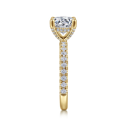 Amira - 14K Yellow Gold Round Diamond Engagement Ring