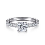 Amira - Platinum Round Diamond Engagement Ring