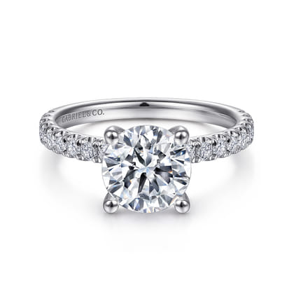 Amira - Platinum Round Diamond Engagement Ring