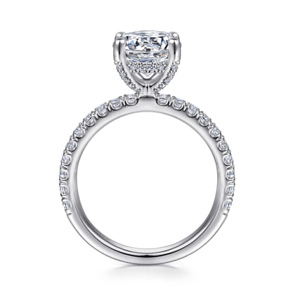 Amira - Platinum Round Diamond Engagement Ring