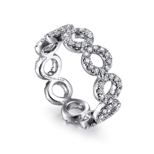 Ammie - 14K White Gold Diamond Eternity Band