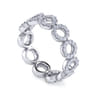 Eternity Band Wedding Ring in 14k White Gold with Round Natural Diamond at Gabriel & Co.