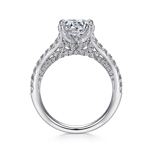 Anais - Platinum Round Diamond Engagement Ring - 0.46 ct - Shot 2