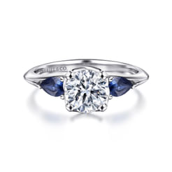 Anastasia - 14K White Gold Sapphire Engagement Ring