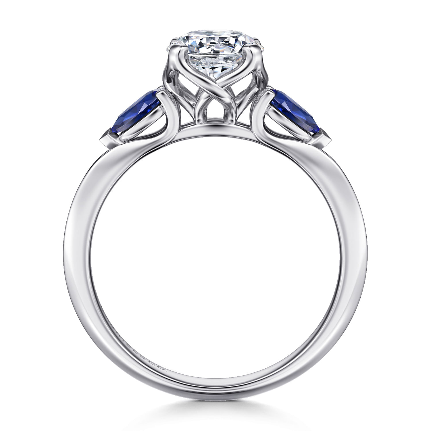 Anastasia - 14K White Gold Sapphire Engagement Ring
