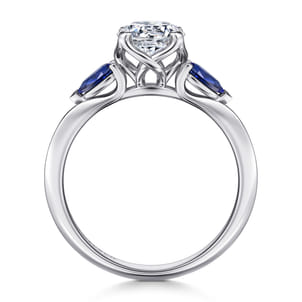 Anastasia - 14K White Gold Sapphire Engagement Ring