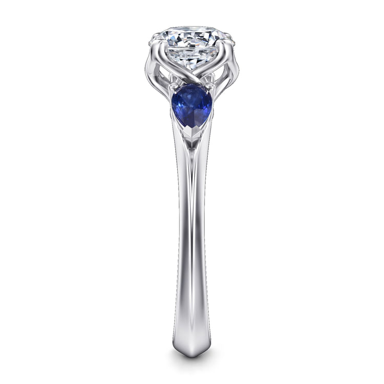 Anastasia - 14K White Gold Sapphire Engagement Ring