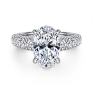 Andais - 14K White Gold Diamond Engagement Ring