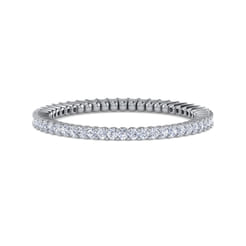 Andalucia - 14K White Gold Prong Set Diamond Eternity Band