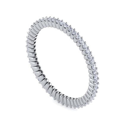 Andalucia - 14K White Gold Prong Set Diamond Eternity Band