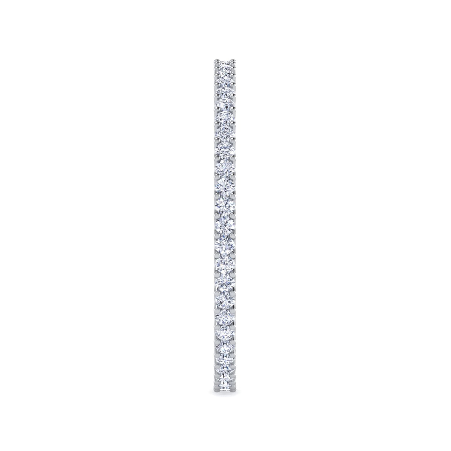 Eternity Band Wedding Ring in 14k White Gold with Round Natural Diamond at Gabriel & Co. - Shot 4