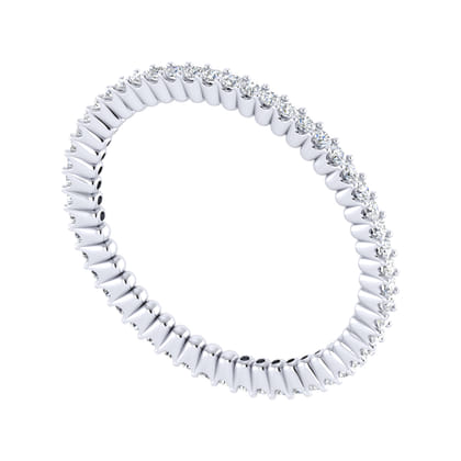 Andalucia - 14K White Gold Prong Set Diamond Eternity Band