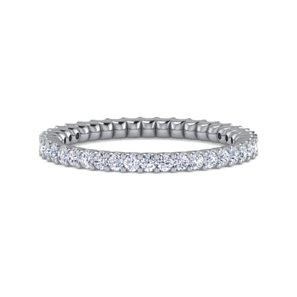 Andalucia - 14K White Gold Prong Set Diamond Eternity Band
