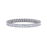 Eternity Band Wedding Ring in 14k White Gold with Round Natural Diamond at Gabriel & Co.