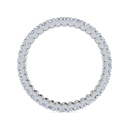 Andalucia - 14K White Gold Prong Set Diamond Eternity Band
