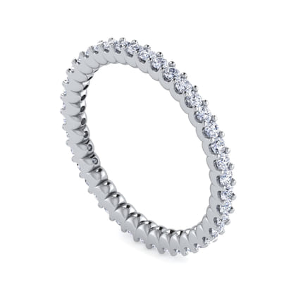 Andalucia - 14K White Gold Prong Set Diamond Eternity Band