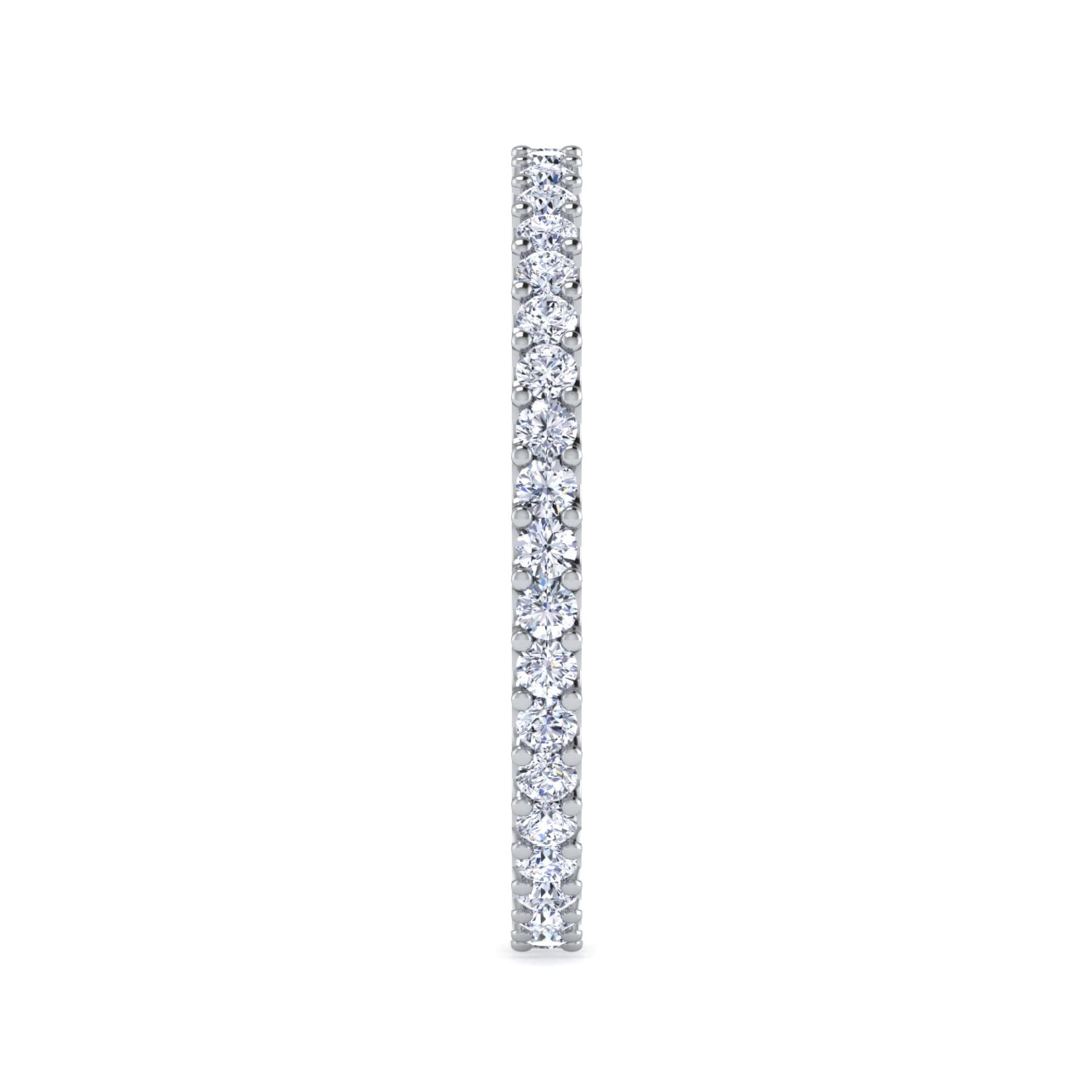 Eternity Band Wedding Ring in 14k White Gold with Round Natural Diamond at Gabriel & Co. - Shot 4