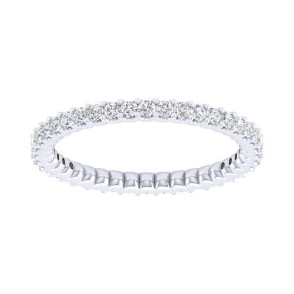 Andalucia - 14K White Gold Prong Set Diamond Eternity Band