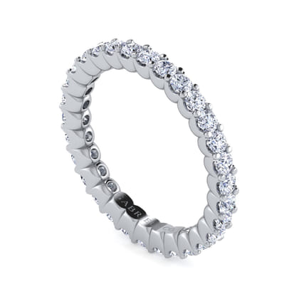 Andalucia - 14K White Gold Prong Set Diamond Eternity Band