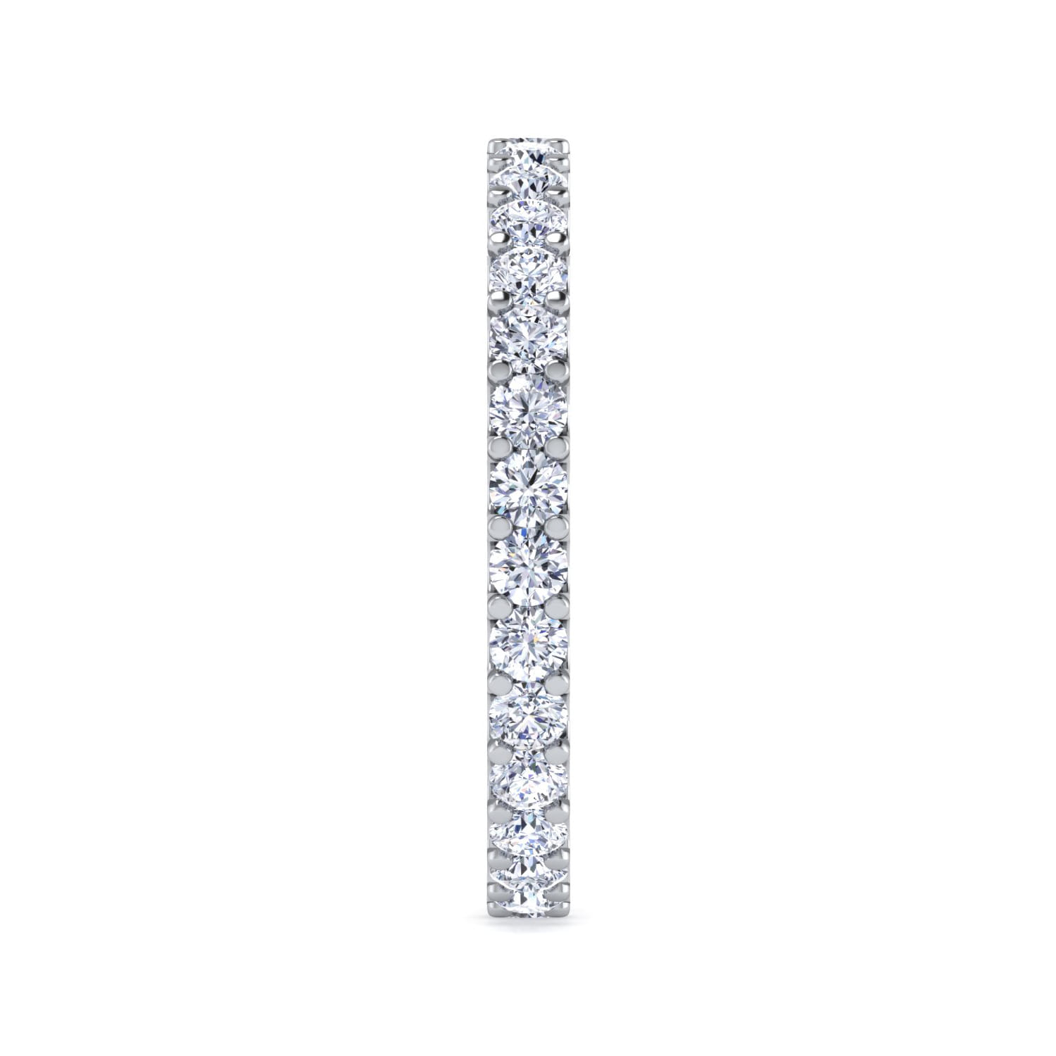 Eternity Band Wedding Ring in 14k White Gold with Round Natural Diamond at Gabriel & Co. - Shot 4