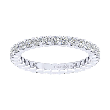 Andalucia - 14K White Gold Prong Set Diamond Eternity Band