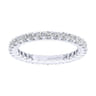 Eternity Band Wedding Ring in 14k White Gold with Round Natural Diamond at Gabriel & Co.