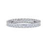 Eternity Band Wedding Ring in 14k White Gold with Round Natural Diamond at Gabriel & Co.