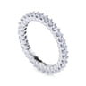 Eternity Band Wedding Ring in 14k White Gold with Round Natural Diamond at Gabriel & Co.