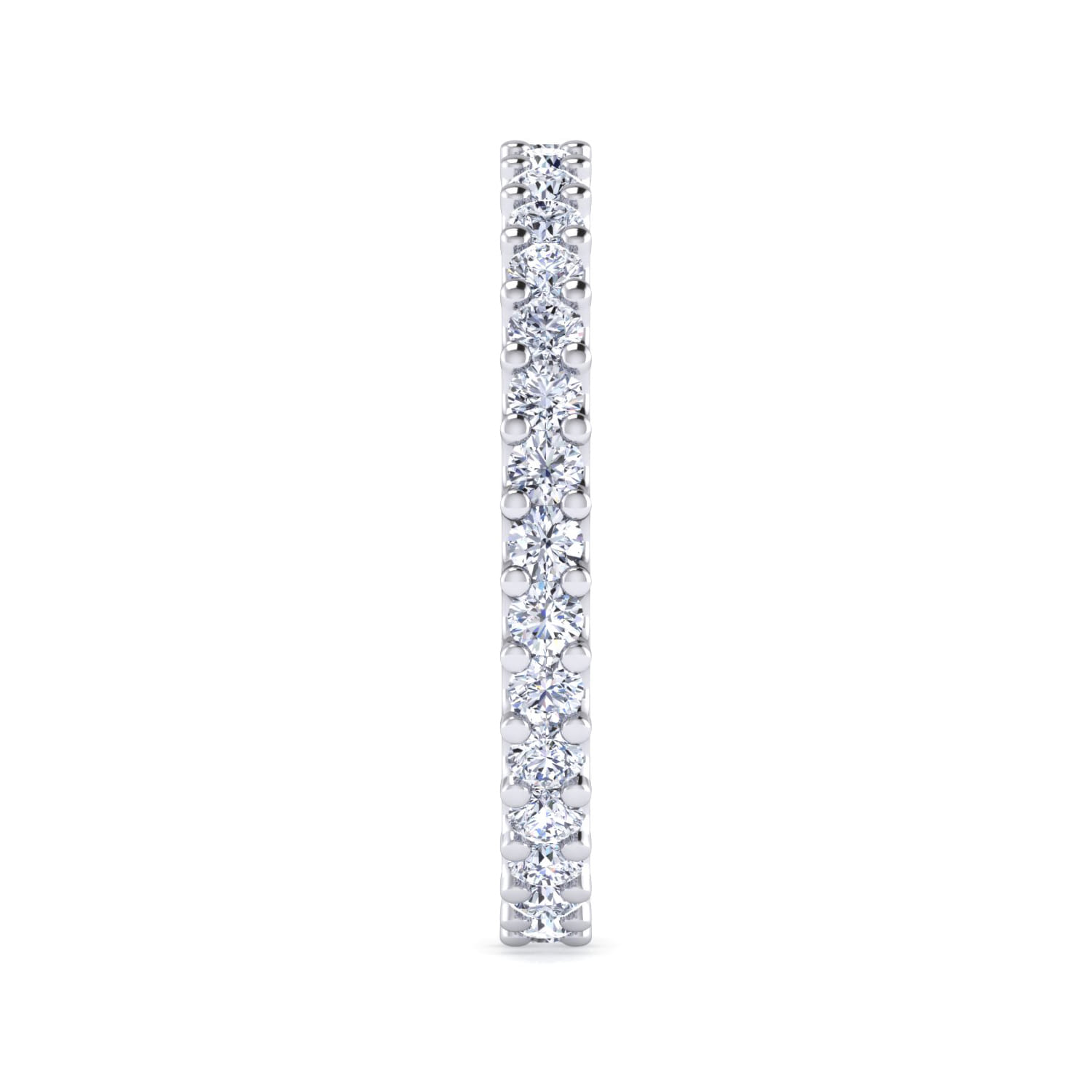 Eternity Band Wedding Ring in 14k White Gold with Round Natural Diamond at Gabriel & Co. - Shot 4