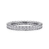 Eternity Band Wedding Ring in 14k White Gold with Round Natural Diamond at Gabriel & Co.