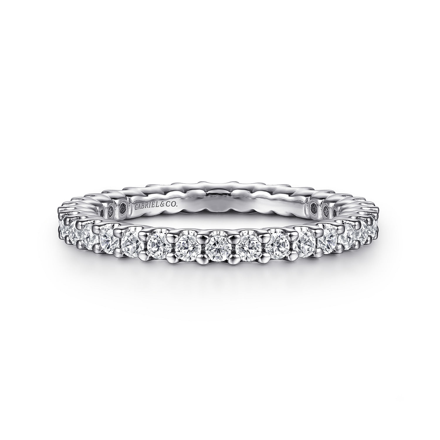 Andalucia - 14K White Gold Prong Set Diamond Eternity Band