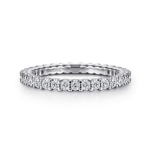 Andalucia - 14K White Gold Prong Set Diamond Eternity Band