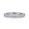 Eternity Band Wedding Ring in 14k White Gold with Round Natural Diamond at Gabriel & Co.