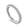 Eternity Band Wedding Ring in 14k White Gold with Round Natural Diamond at Gabriel & Co.