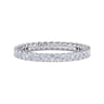 Eternity Band Wedding Ring in 14k White Gold with Round Natural Diamond at Gabriel & Co.