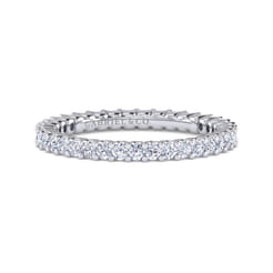 Andalucia - 14K White Gold Prong Set Diamond Eternity Band