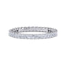 Eternity Band Wedding Ring in 14k White Gold with Round Natural Diamond at Gabriel & Co.
