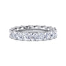 Eternity Band Wedding Ring in 14k White Gold with Round Natural Diamond at Gabriel & Co.
