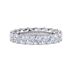 Andalucia - 14K White Gold Prong Set Diamond Eternity Band
