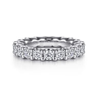 Andalucia - 14K White Gold Prong Set Diamond Eternity Band